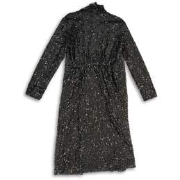 NWT Sincerely Jules Womens Black Sequins Long Sleeve Open Front Jacket Size S alternative image
