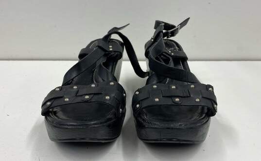 Fossil Leather Strappy Sandals Black 8 image number 2