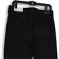 NWT Womens Black Denim Dark Wash Flat Front Skinny Leg Jeans Size 14/32W image number 4