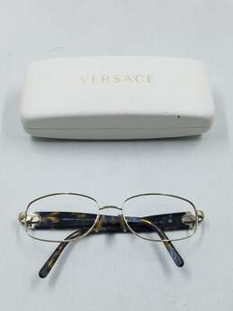 Versace Silver Rectangle Eyeglasses