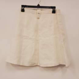 Loft Women White Skirt 6 NWT