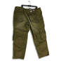 NWT Mens Green Corduroy Flap Pocket Straight Leg Cargo Pants Size 46X34 image number 2
