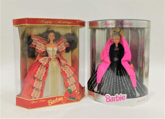 VTG 1997 & 1998 Mattel Happy Holidays Special Edition Barbie Dolls image number 1