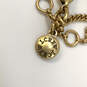 Designer Stella & Dot Gold-tone Green Crystal Stone Statement Necklace image number 3