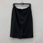 Oscar De La Renta Womens Black Flat Front Back Zip Straight & Pencil Skirt Sz 8 image number 2