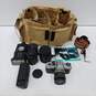 Yashica FR II Camera With Flash, Lens, And Accessories In Bag image number 2