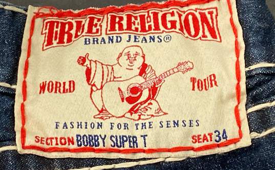 True Religion Men's Blue Jeans- Sz 40 image number 6