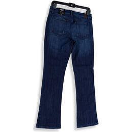 NWT Womens Blue Denim Medium Wash Pocket Stretch Bootcut Jeans Size 8P alternative image