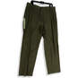 NWT Mens Green Flat Front Straight Leg Formal Dress Pants Size 38x31 image number 1