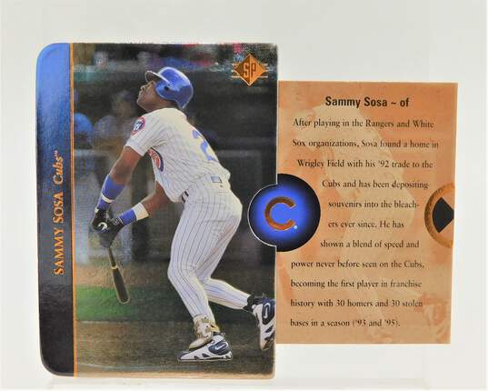 1997 Sammy Sosa SP Inside Info Chicago Cubs image number 2