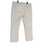Womens White Denim Pockets Light Wash Comfort Straight Leg Jeans Size 34 image number 2