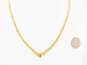 14K Yellow Gold Double Twisted Rope Chevron Chain Necklace 7.8g image number 4