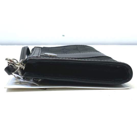 Coach Black Signature Box Zipper Card Wristlet image number 4