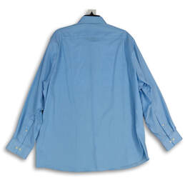 NWT Mens Blue Long Sleeve Regular Fit Non Iron Dress Shirt Size 17.5 34/35 alternative image