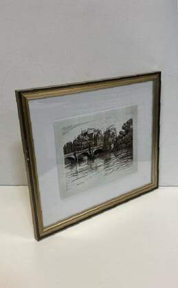 Ile De La Cite, Paris Bridges of the Seine Print by C.H.A. c1913 Matted & Framed alternative image