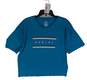 Mens Blue Short Sleeve Cyber Teal Grafic Crew Neck Pull Over T Shirt Size M image number 2