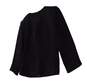 Womens Black Long Sleeve Round Neck Snap Front Jacket Size 8 image number 2