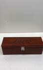 L.A. Lakers Brown Leather Wine Case with Barware Utensils image number 1