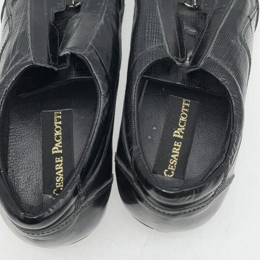 Mens Black Leather Round Toe Outdoor Slip-On Loafer Shoes Size EU 44 image number 6