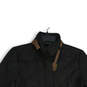 Womens Black Long Sleeve Flap Pocket Full-Zip Quilted Jacket Size XS image number 3