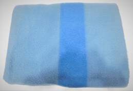 Vintage Hudson Bay 4 Point Sky Blue Wool Blanket W/ Original Box