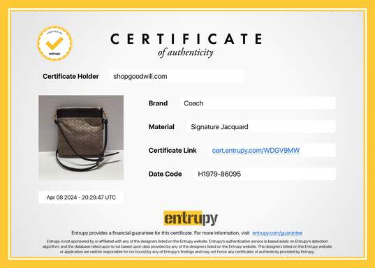 Authentic Coach New Signature Jacquard Kitt Crossbody Bag image number 9