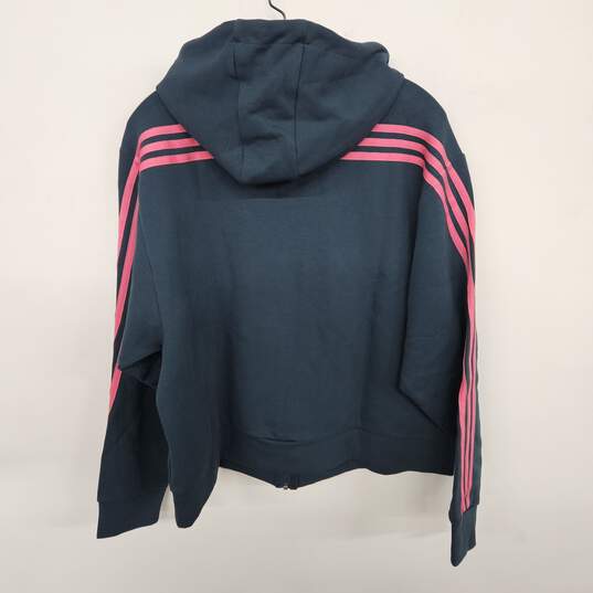 Adidas Blue & Pink Loose Fit Jacket image number 2