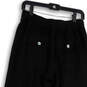 NWT Womens Black Elastic Waist Pull-On Straight Leg Cropped Pants Size 6P image number 4