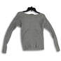 Womens Gray Boat Neck Long Sleeve Knitted Pullover Sweater Size S image number 1