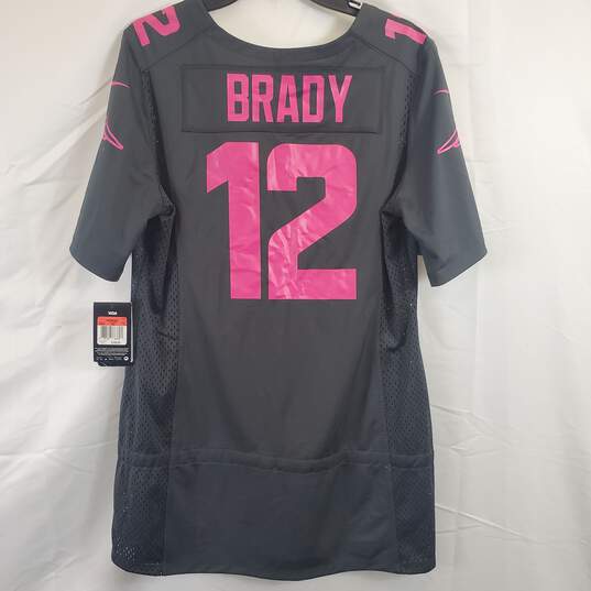 Nike NFL Women Grey #12 Brady Jersey L NWT image number 2