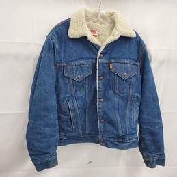 Vintage Levi's Men's Denim Trucker Sherpa Lined Jacket Size 38