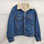 Vintage Levi's Men's Denim Trucker Sherpa Lined Jacket Size 38 image number 1