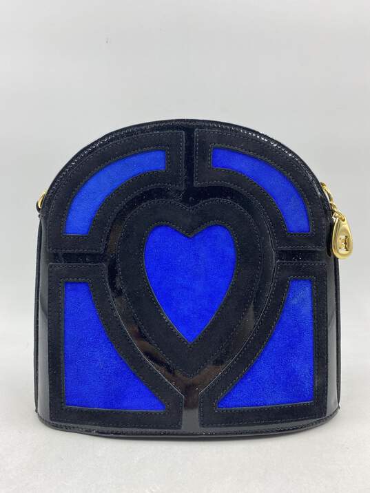 Authentic ESCADA Blue Heart Frame Crossbody image number 1