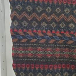 Vintage Woolrich Black Aztec Pattern Woven Wool Blanket alternative image