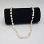 4k Gold Knotted FW Pearl Necklace 13.9g image number 3