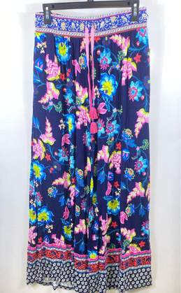 NWT By Anthropologie Womens Multicolor Floral Wide-Leg Palazzo Pants Size Small