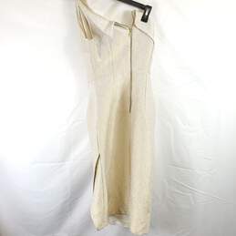 Topshop Women Ivory Metallic Dress Sz 2 NWT alternative image