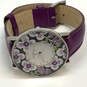 Designer Vera Bradley Purple Adjustable Strap Round Dial Analog Wristwatch image number 3