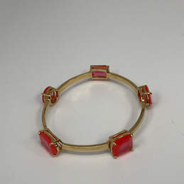 Designer Kate Spade Gold-Tone Orange Crystal Cut Stone Bangle Bracelet alternative image