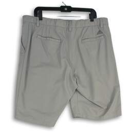 Mens Gray Flat Front Slash Pocket Stretch Golf Chino Shorts Size 38 alternative image