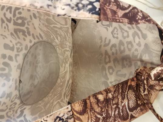 SHARIF Leopard Print Nylon Large Shopper Tote Bag image number 4