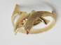 14k Yellow Gold Sandblasted Dolphin Ring 2.6g image number 2