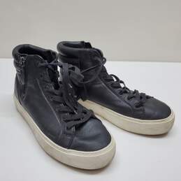 UGG Womens Olli Sneaker Black Leather Size 7.5