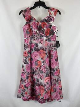 Adrianna Papell Floral Midi Dress - Size 6