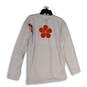 NWT Mens White Orange Crew Neck Long Sleeve Pullover T-Shirt Size Large image number 2