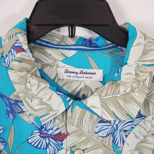 Tommy Bahama Men Blue Floral Button Up Shirt L NWT image number 3