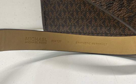 Michael Kors Monogram Signature Belt Bag Brown image number 5