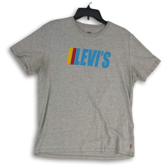 Levi's Mens Gray Graphic Print Crew Neck Short Sleeve Pullover T-Shirt Size L image number 1