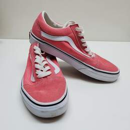 VANS Old Skool Pink Suede White Skater Shoes M6/7.5W