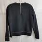 Scotch & Soda black sheer yoke star embroidered fleece sweatshirt women's S image number 2